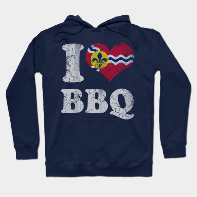 Love St Louis Missouri BBQ Barbecue Grilling Grill Hoodie by E